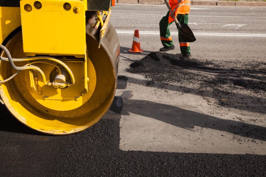 Asphalt Services Inc. crew performing asphalt paving in New Hampshire